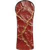 Decor Trendy Copritesta in pelle per mazze da golf rosso marmo oro | Coprimazza con numero intercambiabile Etichette per Autista, Fairway Wood Hybrid