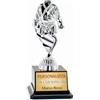 D&Vlab Trofeo Karate 18 cm Argento con Targhetta Personalizzabile - Coppa Arti Marziali per Gare Karate, Dojo ed Eventi Sportivi