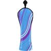 Decor Trendy Copri mazza da golf in pelle con onde blu viola | Copritesta impermeabile con targhetta numerica per driver Fairway Wood Hybrid