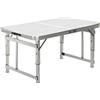 SheerFaring Tavolo Pieghevole da Giardino | Struttura in Lega di Alluminio, Tavolo Pieghevole con Maniglia, Portatile, per Campeggio, Bianco, 80CM