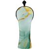 Decor Trendy Set di coperture per mazze da golf in pelle marmorizzato giallo | Pelle sintetica con numero intercambiabile. Targhette progettate per adattarsi a tutti i tipi di legno e conducenti