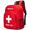 PAXLAMB Borsa di pronto soccorso vuota rossa per kit di pronto soccorso, zaino per pronto soccorso, per emergenze, escursionismo, campeggio, ciclismo, viaggi, auto (40 x 30 x 15 cm) (rosso)