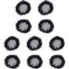 Yardwe 10 Pezzi Rete Invisibile per Chignon da Danza Classica, Nera | Rete a Maglia Fine Bordo Decorato, per Donne e Ragazze, Accessorio Elegante per Festa