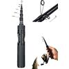 Generic Ultralight telescopica canna da pesca, in fibra di carbonio Ice Fishing Rod | Fibra di carbonio,Crolla telescopica,Sistema di guida anti groviglio