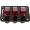 CORHAD Pannello Interruttori Levetta 3 Posizioni LED Rosso, Pa | Interruttore Levetta da 12 V, Indicazione Visiva Stabile, Uso Multifunzione, per Impianti Nautici