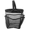 EXCEART Borsa Rete da Spiaggia Nera Organizer Multi Scomparti Leggera | Manici Larghi con Cuciture Antiscivolo, Divisori Multilivello, per Asciugamani e Prodotti da Toilette in Campeggio