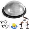 Quimbyrich Palla d'equilibrio, per yoga, portata fino a 200 kg, mezza palla da ginnastica, fitness, Balance Board, con 2 fasce fitness e pompa