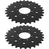 eMagTech 2 Pezzi 28T Bicicletta Pignone Fisso Freno A Disco Pignone Fisso 120mm Pignoni Fissi Per #410 Bicicletta Catena Freno Disco Montaggio Nero