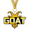 Loetere Catena di fatturato di capra da 17,8 cm, grande catena dorata, medaglietta campione campione di capra, collana campione campione in acrilico MVP campione collana per calcio, baseball, basket