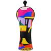 Decor Trendy Cuoio Golf Club Head Cover Set Style Trattore Colorato | Copritesta con numero per Fairway Wood Hybrid