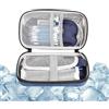 Generico Valigetta termica portatile da Viaggio con Display di Temperatura | con 2 accumulatori di freddo e piccola borsa frigo per Outdoor, Campeggio, Uso Quotidiano, Auto, Picnic, Lavoro,