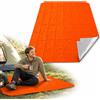 Generic Coperta da campeggio pieghevole, resistente all'umidità, tappetino da picnic all'aperto con retro in alluminio riflettente e occhielli angolari per campeggio, spiaggia, escursionismo e viaggi