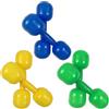 Vistnale Set di manubri per bambini e giocattoli | Set di 6 manubri per bambini, pesi per giocattoli sensoriali che producono suoni, plastica leggera, giallo/verde/blu
