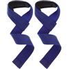DEARMAMY 2 Pezzi Fasce da Polso per Sollevamento Pesi, Supporto Fitness, Blu | Cotone e Poliestere, Flessibili e Resistenti All'abrasione, Avvolgimento, per Allenamento e Presa Sicura
