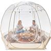 unkonwcy Tenda da campeggio all'aperto, tenda a bolle pop-up, tenda sportiva, impermeabile, per giardino, igloo a cupola, tenda trasparente per più persone