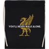 Luxogo Youll Never Walk Alone Borsa da Palestra Nera con Coulisse Unisex Drawstring Black Gym Bag Unisex