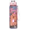 Lawnrden Bottiglia d'Acqua Kawaii | Borraccia 750ml Kawaii Trasparente con Cannuccia Bicchieri a Tenuta stagna con Manico per Donna Sport Campeggio Picnic Escursionismo Viaggi