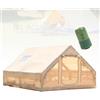 KAIKAFEI Tenda Gonfiabile Professionale per Campeggio, Glamping 4 Stagioni con Uscita Stufa, Casetta Oxford Traspirante, Finestre a Rete e Montaggio Rapido