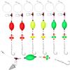 CWSDXM Fish Finder Rig con galleggiante, 54,9 cm, attrezzatura da pesca per surf | Ami 5/0 e 8/0, forza 40,8 kg, per squalo e pesce rosso, include perline e girelle, Stripers pesca