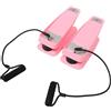 BESTonZON Mini Stepper Pieghevole Rosa con Resistenza Regolabile per Casa | Pedali Antiscivolo in Abs, Design Salvaspazio, Bande Incluse, per Allenamenti Domestici e Palestra