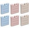 Crunier 6pcs Piccoli Fresco Batterie,Mini Set di Piatti Refrigeranti Riutilizzabili | Ghiaccio Riutilizzabili, Piccoli Fresco Batterie, Elementi Refrigeranti, Mini Mattonelle Refrigeranti per Portapranzi