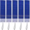 SOLUSTRE 5 Pezzi Bracciale Capitano Calcio in Nailon Blu, Regolabile | Tessuto Aderente e Confortevole, Colore Brillante, per Partite Sportive e Leader di Squadra