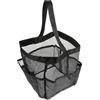 BESTonZON Borsa a Rete Portatile in Nylon Nero, Leggera e Compatta | Organizzatore Rapido per Oggetti Vari e Gusci, Formato Pratico, per Nuotatori e Campeggiatori