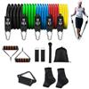 Generic Set di fasce di resistenza con sistema di ancoraggio per porta, 5 colori, impilabili fino a 68 kg, include strumento per allenamento a 5 angoli, fasce per allenamento completo per la casa (2)