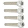 KOMBIUDA 4 Pezzi Vite per Serie Sterzo Bici in Acciaio Inox M6x30 MM | Forcella Anteriore e Montaggio Verticale, Colore Argento, Resistente alla Pressione, Leggera e Durevole
