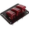 Kichvoe Interruttore Levetta per Barche a Tre Posizioni, 12v, Rosso | Pa, LED e Indicazione Visiva, per Circuito 12v, Pannello Multifunzione