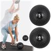 Halloscume Set di 2 palle mediche da 2,3 kg e 2,7 kg, con impugnatura | Slam Wall Balls - Palline per esercizi di fitness in casa, palestra, condizionamento della forza, cross training