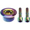 eMagTech M20 Copri Pedivella Bici Con 2 Pezzi Bulloni A Testa Esagonale Bulloni Pedivella Bicicletta Vite Guarnitura Compatibile Con SHIMANO M4000/M590/M596/M610/M661/Deore/SLX/XT/XTR
