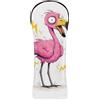 Decor Trendy Set di copritesta per mazze da golf in pelle, con fenicottero, colore | Copritesta impermeabile con targhetta numerica per conducenti e legni da fairway