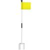 LOVIVER Bandiera in Fibra Bandierina in Nylon Durevole Asta Bandiera da Golf Smontabile a Due Sezioni, Giallo