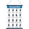 NoonBaie Poster Tai Chi per anziani, facile visualizzazione 16 spostamenti | 16 mosse illustrate, guida allo stretching e alla mobilità, movimenti per la flessibilità dell'equilibrio