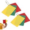 Generic Carte penali per arbitri di calcio accessori per arbitri per competizioni | Cartoline di calcio rosse, gialle, verdi, per competizioni, allenamento, intrattenimento, campo da calcio