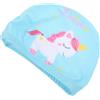 BESTOMZ Cuffia da Nuoto per Nailon, Elastica, Stampa Cartoni | Nuoto e Bagno, Tiene Chioma Lunghi e Folti, Resistente Agli Strappi, Colore Azzurro Unicorno
