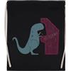 Luxogo Ironia Borsa da Palestra Nera con Coulisse Unisex Drawstring Black Gym Bag Unisex