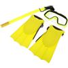 BESTOMZ Set da Snorkeling per Maschera, Pinne e Boccaglio | Taglia 25-30, Giallo, PVC PC PP Eva, per Spiaggia e Allenamento Subacqueo