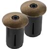 DEARMAMY 2 Pezzi Tappi Terminali Manubrio in Lega di Alluminio Nero per Bici | Montaggio Facile, Uso Versatile, Guida Stabile, per Mountain Bike e Dirt Bike, Stile Moderno