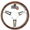 VW65 Cerchio IN Legno Volante Classico Auto 16 " a Calice 9 Foro Rivettati Anello Con