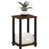 Furinno Semplicistico Tavolino, Ambra, Pino Ambrato/Nero, 29.2 (D) x 34 (W) x 49.8 (H) cm
