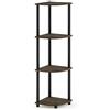 Furinno Scaffali senza Attrezzi Columbia Walnut/Black 4 livelli