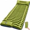 OVERMONT Materassino da Campeggio Gonfiabile Ultraleggero, 12 cm | Pompa a piede e cuscino integrati; compatto per trekking, escursionismo, campeggio in tenda, viaggi in auto e vacanze