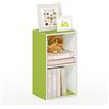 Furinno Pasir Libreria a 2 ripiani aperti, verde/bianco