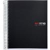 Miquelrius - Quaderno A5, 200 Fogli in 10 colori, Carta 70 g/m² extra opaca, Quadretti 5 mm, Copertina in polipropilene 0,8 mm, Spirale 360°, 2 fori, Prodotto in Spagna, Notebook The Original, Nero