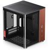 Jonsbo TK-0 PC Gehäuse, Mini-Tower, Mini-ITX, Tempered Glass, Holz - schwarz