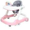 XUANYU Girellini e Centro attività 2 in 1, Girello scalabile per bambini con centro giochi e altezza regolabile, Girellino a spinta bambino da 6 mesi (Rosa II)