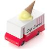 CANDYCAR Candylab Toys Wooden Cars, Ice Cream Candyvan, Modern Vintage Style Collectible, Kids Toy Cars, Solid Beech Wood