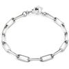 JEWELS BY LEONARDO Bracciale Clip & Mix Estrella - Bracciale in acciaio inossidabile argento - in maglia ovale a catena in look chunky - 19 cm di lunghezza - Gioielli da donna - 019747